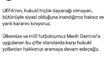 Bakan Bak: UEFA'nın haksız ve yanlı kararını kınıyoruz