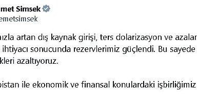 Bakan Şimşek: Dış yükümlülükleri azaltıyoruz