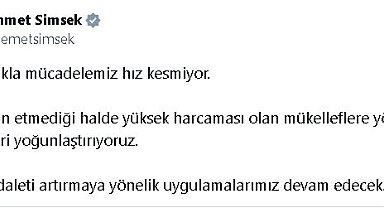 Bakan Şimşek: Gelir beyan etmeyen mükelleflere yönelik denetimleri yoğunlaştırıyoruz
