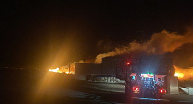 Bal paketleme tesisinde yangın