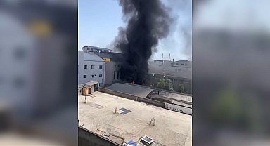 Beylikdüzü'nde fabrikanın yanındaki boş arazide korkutan yangın