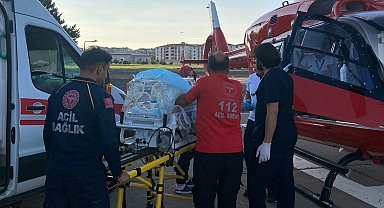Bingöl'de doğan 1 günlük bebek, ambulans helikopterle Elazığ'a sevk edildi