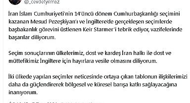 Cevdet Yılmaz, İran Cumhurbaşkanı ve İngiltere Başbakanını tebrik etti
