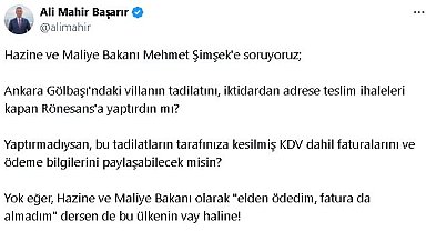 CHP'li Başarır'ın 'ev tadilatı' iddiasına Hazine ve Maliye Bakanlığı'ndan açıklama