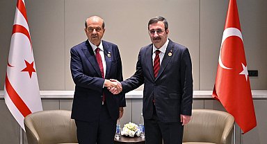 Cumhurbaşkanı Yardımcısı Yılmaz, KKTC Cumhurbaşkanı Ersin Tatar ile bir araya geldi