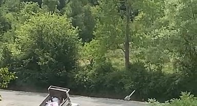 Dereye hafriyat döken sürücüye para cezası