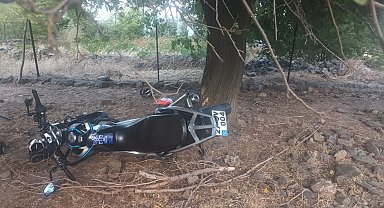 Devrilen motosikletten savrulan Hüseyin, öldü