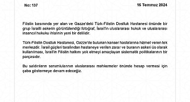 Dışişleri Bakanlığı, Türk-Filistin Dostluk Hastanesi önündeki fotoğrafla ilgili açıklama yaptı