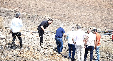 Diyarbakır-Mardin sınırındaki yangının çıkış noktasında 7 kişilik bilirkişi heyeti inceleme yaptı