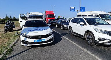 Düzce'de dronlu denetimde sürücülere 134 bin 540 TL ceza