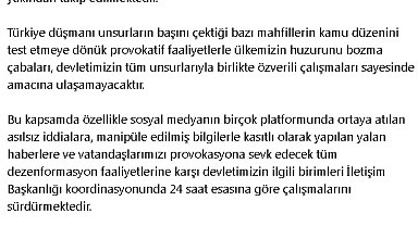 Fahrettin Altun: Provokasyonlar yakından takip edilmektedir