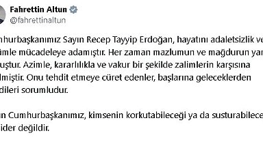 İletişim Başkanı Altun: Cumhurbaşkanımızı tehdit etmeye cüret edenler, başlarına geleceklerden kendileri sorumludur