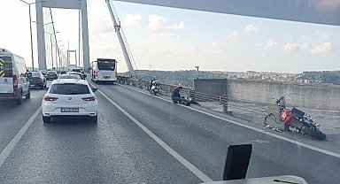 İstanbul - 15 Temmuz Şehitler Köprüsü'nde kaza: 1 yaralı