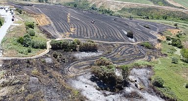 İstanbul- Arnavutköy'de tarım arazisine sıçrayan yangın söndürüldü