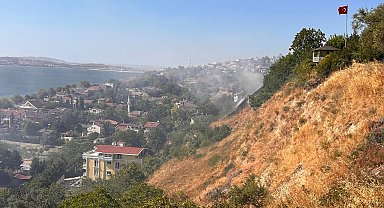 İstanbul - Beylikdüzü'nde yangın: Yerleşim yerlerine sıçramadan söndürüldü