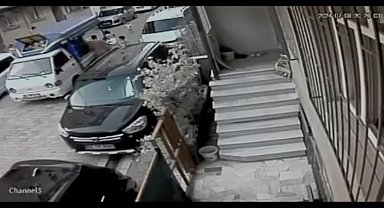 İstanbul - Esenyurt'ta yokuştan kayan kamyonete sürücüden saniyelik müdahale