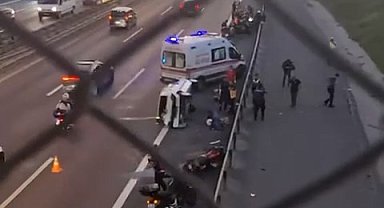 İstanbul-Küçükçekmece'de TEM Otoyolu'nda motosiklet kazası: 1 ölü