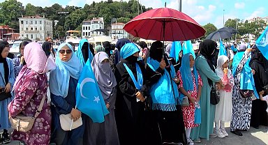 İstanbul - Sarıyer'de Urumçi katliamı protestosu