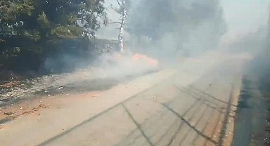 İstanbul - Silivri'de otluk alanda yangın - 3