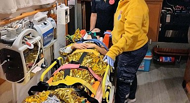 İstanköy Adası'nda yaralanan çocuk, deniz ambulansıyla Bodrum'a getirildi