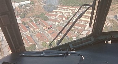 İzmir'de çıkan orman yangınına 6 dakikada müdahale edildi, büyümeden kontrol altına alındı