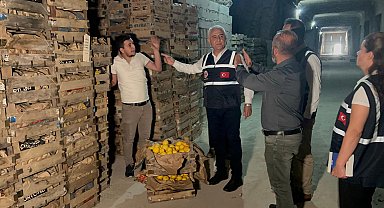 Kapadokya'da yer altındaki limon depolarında denetleme
