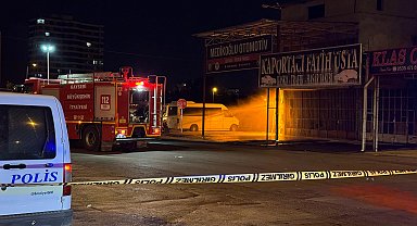 Kayseri'de doğal gaz borusundaki patlamanın ardından yangın çıktı