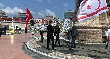 Kıbrıs Barış Harekatı'nın 50'nci yılında Taksim'de tören düzenlendi