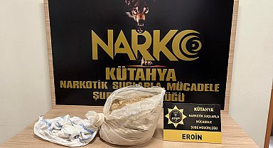 Kütahya'da minibüste yapılan aramada 10 kilo eroin ele geçirildi