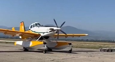 Kuzey Makedonya'daki yangına 2 uçak ve 1 helikopter gönderildi