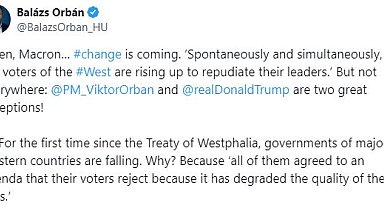 Macaristan Başbakanı Siyasi Direktörü Orban: Değişim yaklaşıyor