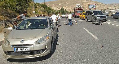 Malatya'da otomobilin çarptığı motosikletin sürücüsü yaralandı