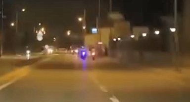 Motosikletle polisten kaçan 2 kişinin öldüğü kaza öncesine ait görüntüler ortaya çıktı