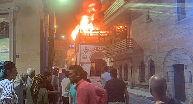 Nevşehir'de butik otelin terasında yangın