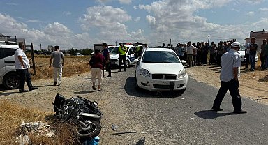 Otomobille çarpışan motosikletin sürücüsü ağır yaralandı