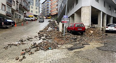 Rize'de sağanak etkili oldu