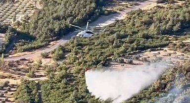 Soma'da orman yangını 2'nci gününde; kısmen kontrol altında