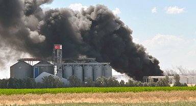 Tarım şirketinin deposunda yangın büyümeden söndürüldü