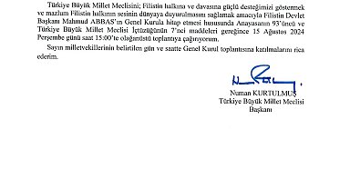 TBMM Başkanı Kurtulmuş'tan Meclise olağanüstü toplantı çağrısı