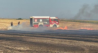 Tekirdağ'da iki ayrı anız yangınında 500 dönüm tarım alanı zarar gördü
