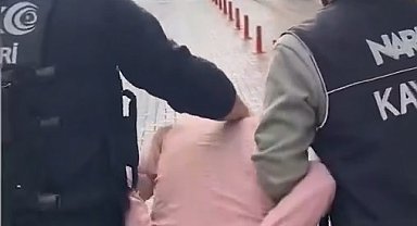 Trenle geldiği kenttte 5 kilo uyuşturucu ile yakalandı