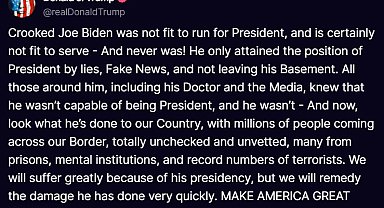 Trump: Sahtekar Joe, aday olmaya uygun değildi