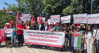 Vatan Partisi'nden İsrail Büyükelçiliği önünde Haniye suikastına tepki