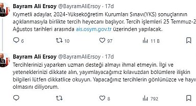 YKS tercihleri 25 Temmuz-2 Ağustos arasında yapılacak