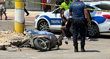 14 yaşındaki motosikletli kazada öldü, yakınları cenazesi başında gözyaşı döktü