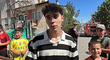 15 yaşındaki Taha, Alzheimer hastası kadını yangından kurtardı