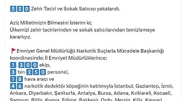 59 ilde 'Narkoçelik-32' operasyonu: 520 gözaltı
