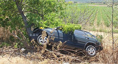 Ağaca çarpan otomobilin sürücüsü ve eşi öldü