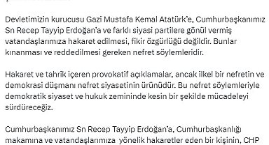 AK Parti'li Çelik: Bir siyasi partinin yöneticileri nefret ve hakaret söylemlerinin hamisi olamaz