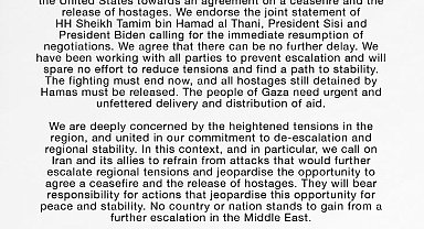 Almanya, İngiltere ve Fransa'dan Gazze için ateşkes açıklaması